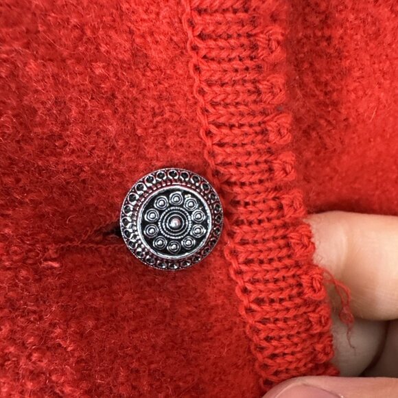 Geiger Tyrol Austrian Boiled Wool Jacket Red Women’s EU 44 Made in Austria - Picture 7 of 9